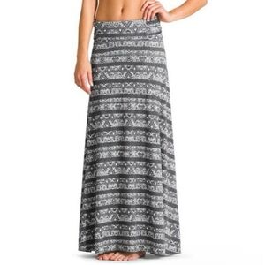 Athleta Gray and White Maxi Skirt